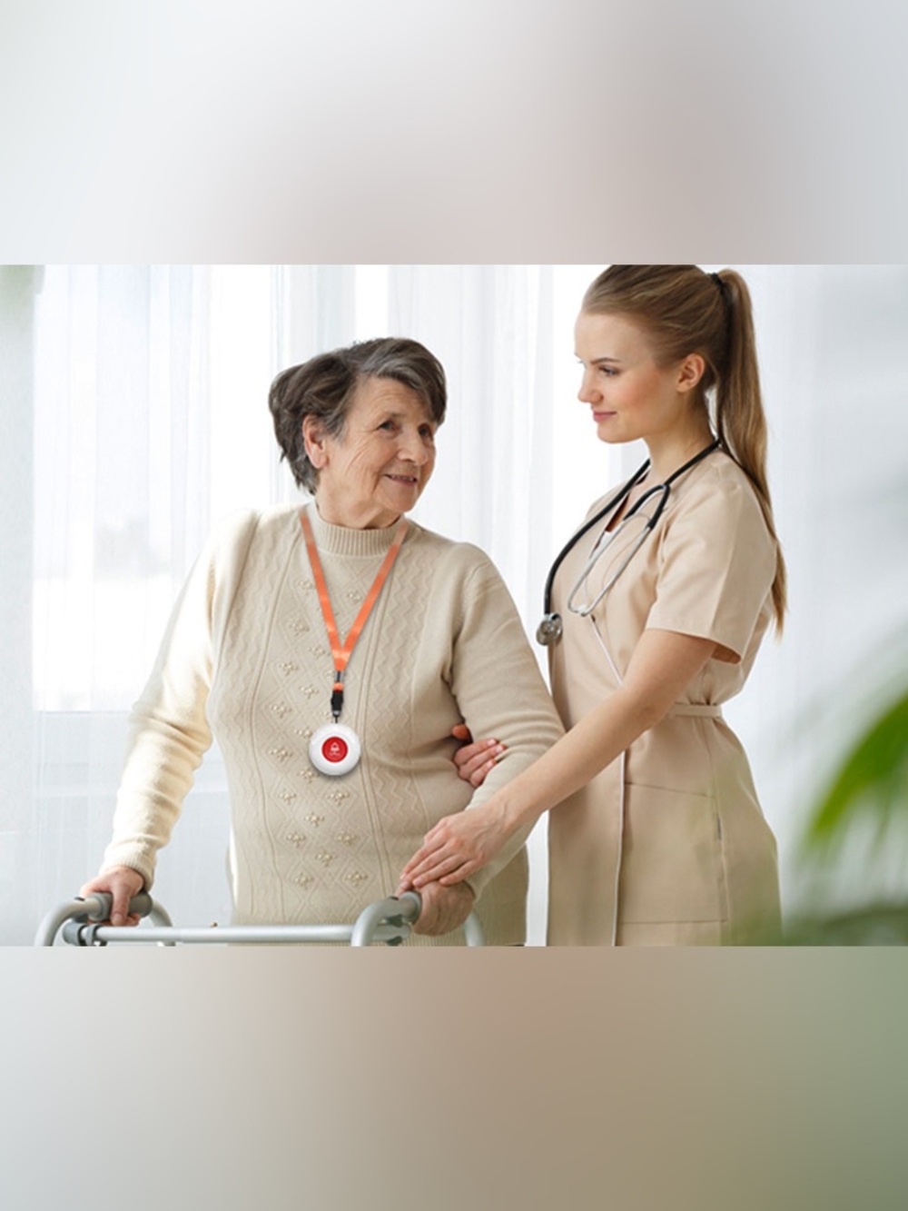 Caregiver Pager Wireless Call Button for Seniors, Disabled, & Elderly Fall Alert - Picture 15 of 16